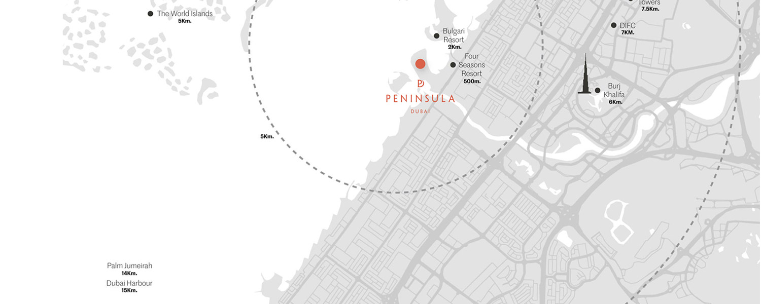 Rosewood Residences Dubai Location